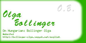 olga bollinger business card